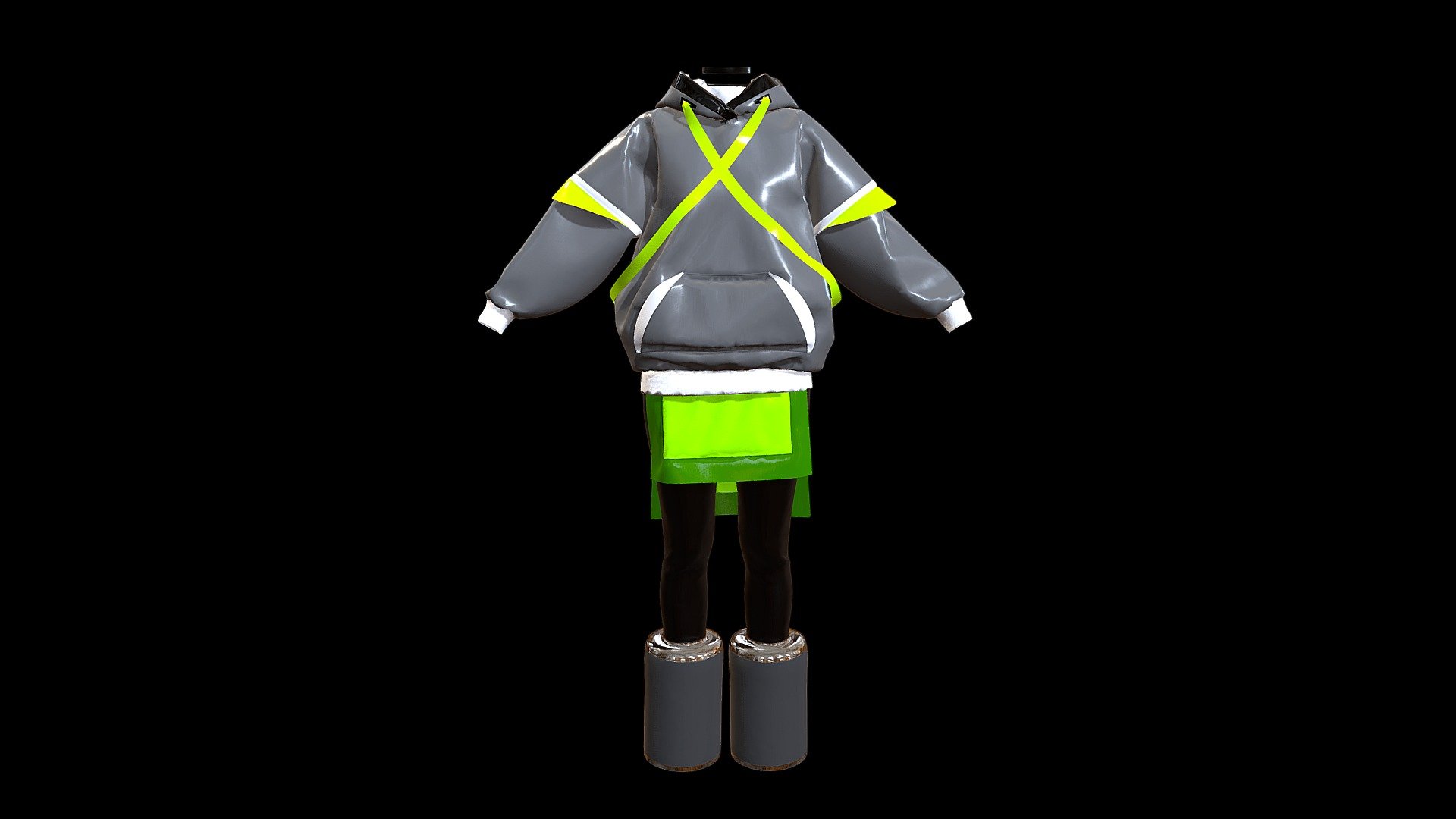 X'd Hoodie - Full Outfit