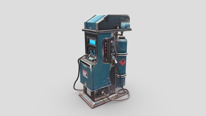 Space gas station 3D Model