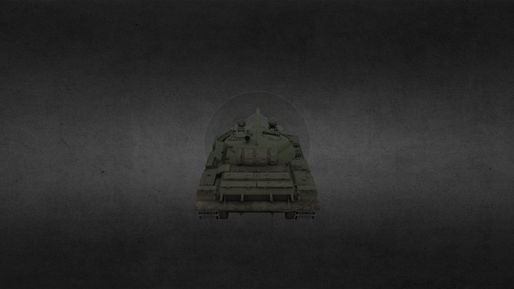 T-55A Low Poly 3D Model
