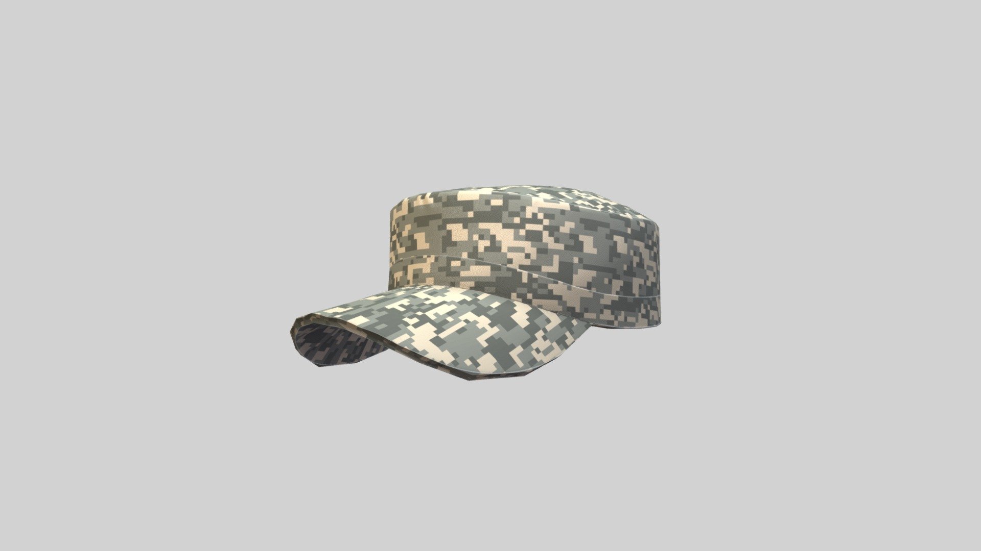 3D model US Army Patrol Cap Digital Camouflage Hat VR / AR / low-poly