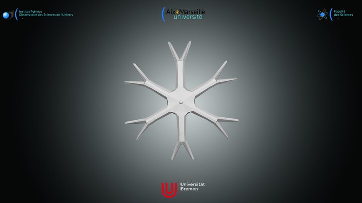 Nannofossile - Discoaster exilis – Modello 3D gratuito STL