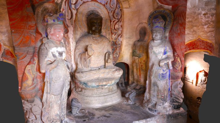 Xiangtangshan Caves 3D Model