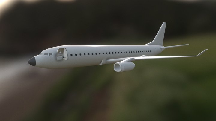 Aircraft with Passenger Interior (VR Scaled) 3D Model