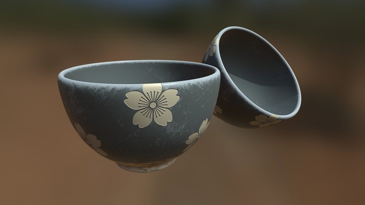 Japanese Teacup 3D Model