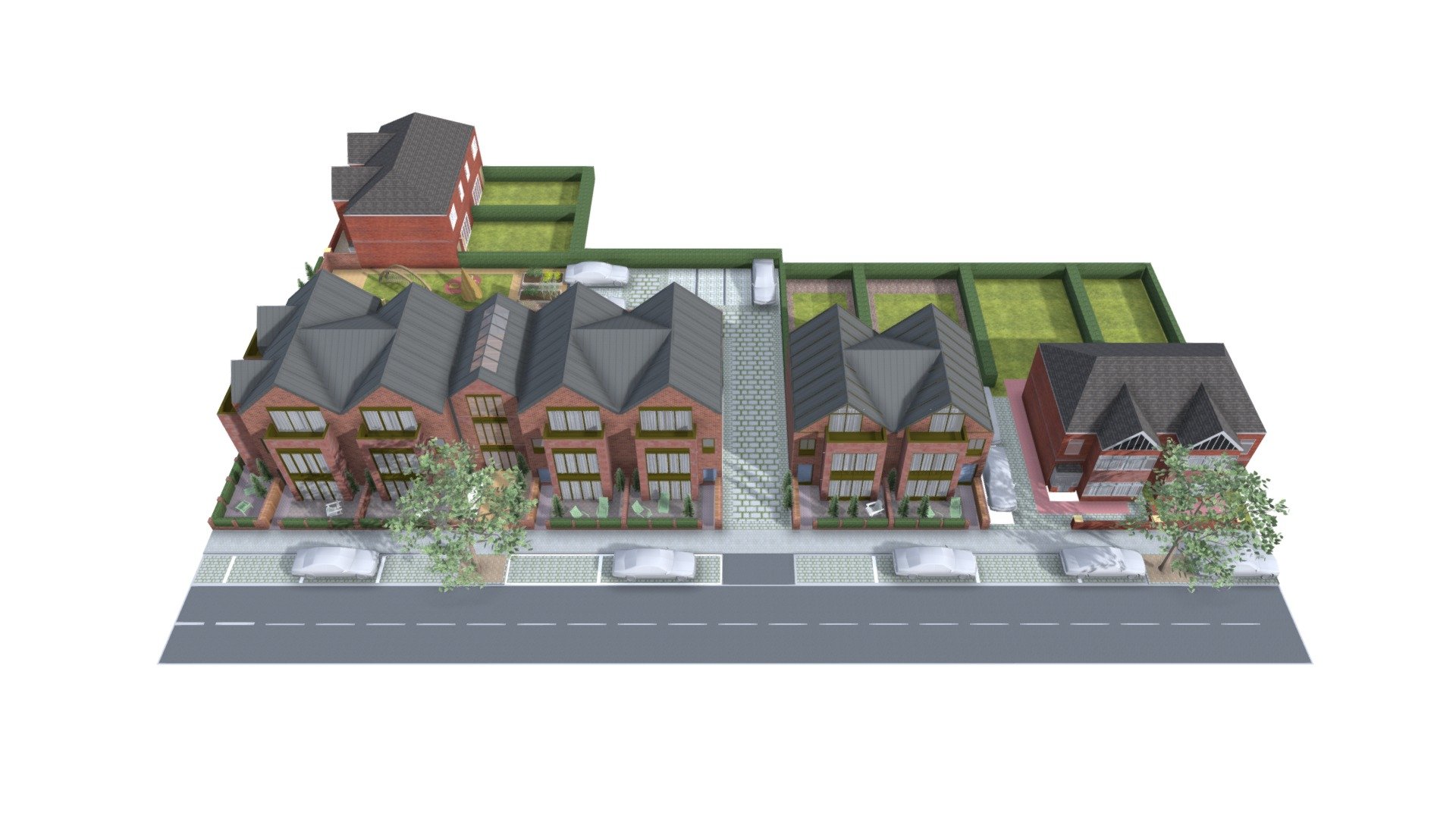 Apartments form and profile features 3D model by Capita Place