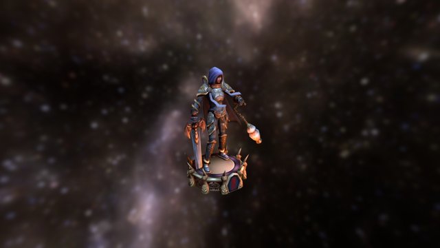 Cleric Warrior Cassandra 3D Model