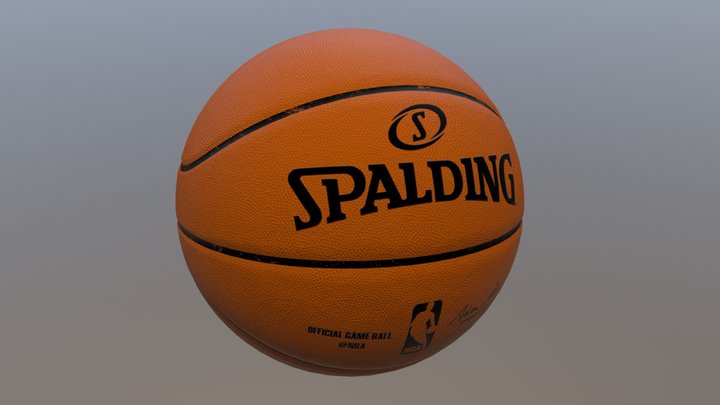 NBA Spalding Official Game Ball 3D Model