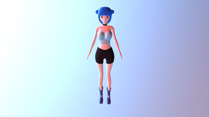 武打女孩 3D Model
