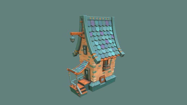 Fantasy House Low poly art 3D Model