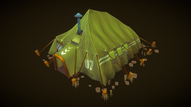 Military Tent 3D Model