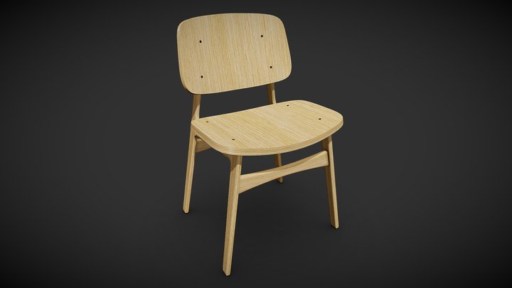 Søborg Wooden Chair 3D Model