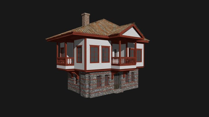 Traditional Bulgarian House 3D Model