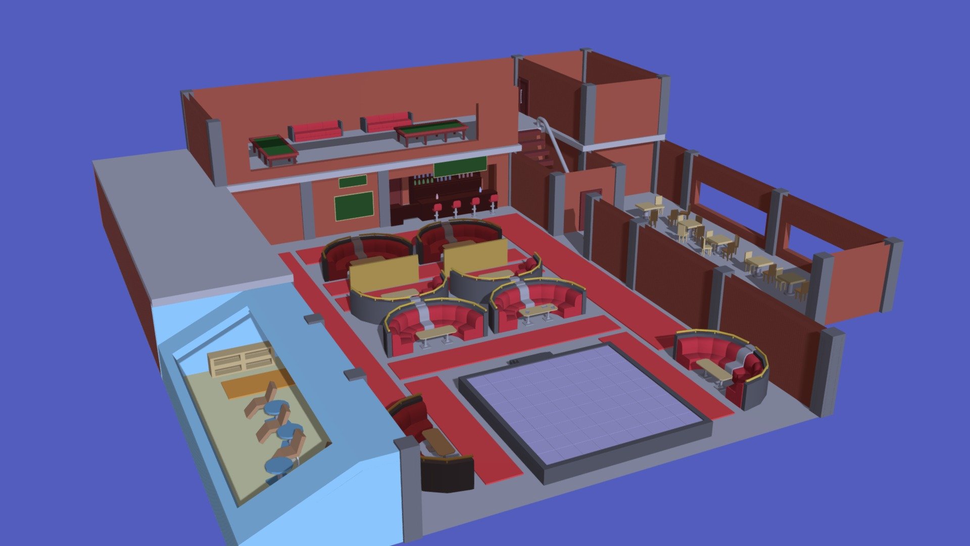 block_cafe - 3D model by kebasus [7928a99] - Sketchfab