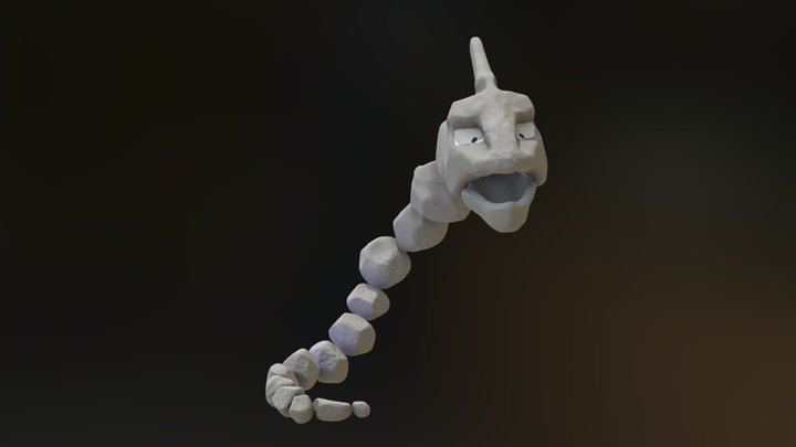 Onix - Flexi Articulated Pokemon with moving jaw 3D model 3D