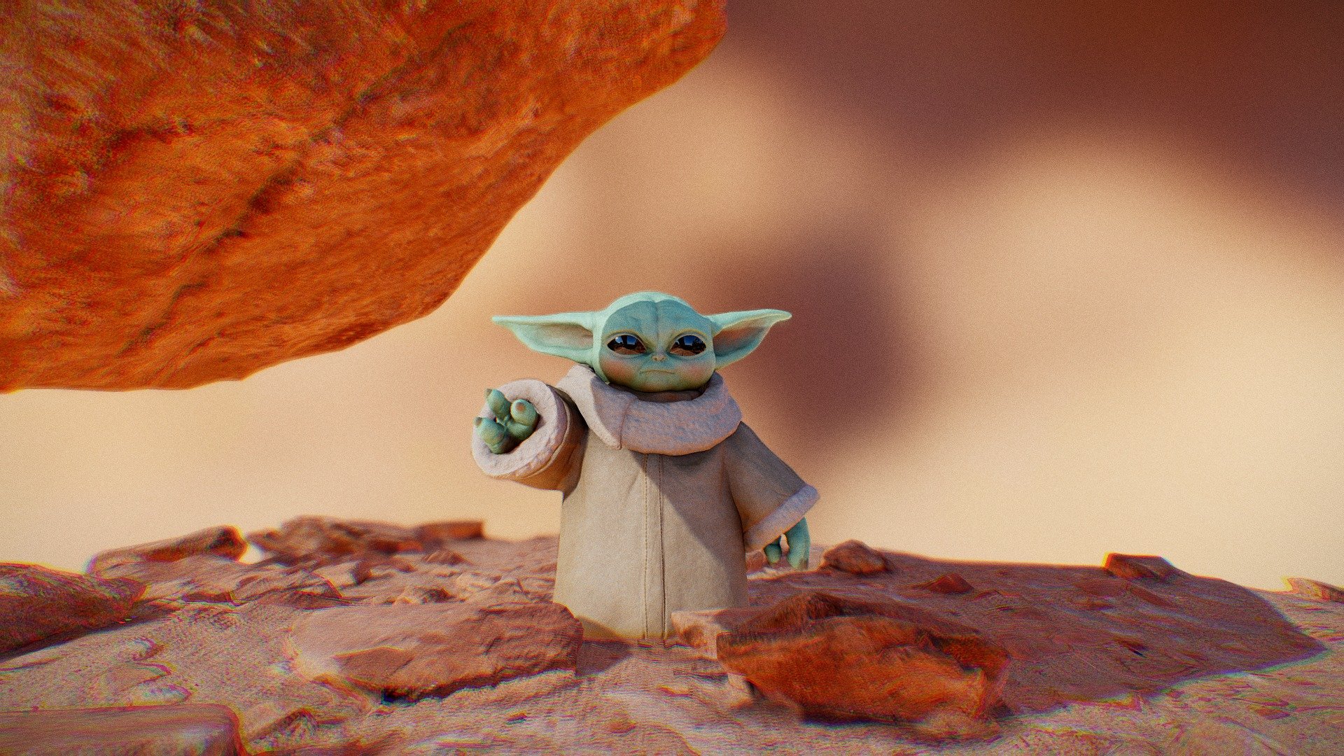 BABY YODA Download Free 3D model by Freddy Drabble