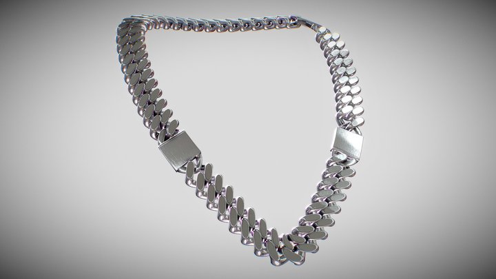Padlock Link Chain 3D Model