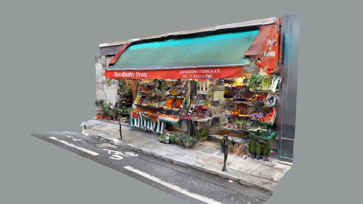 Convenience Store, rue des Quatre Vents, Paris 3D Model