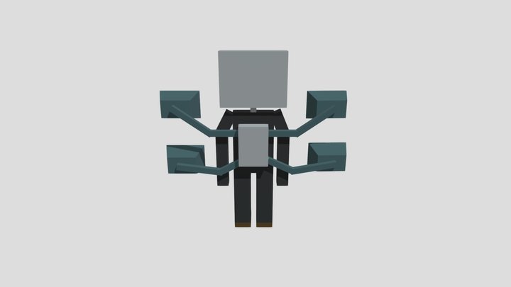 Large Tv Man 3D Model