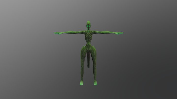 Alien - Horror Game Monster 3D Model