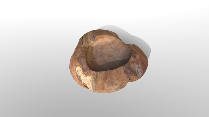 Decorative Wooden Bowl - 3D Photogrammetry scan 3D Model