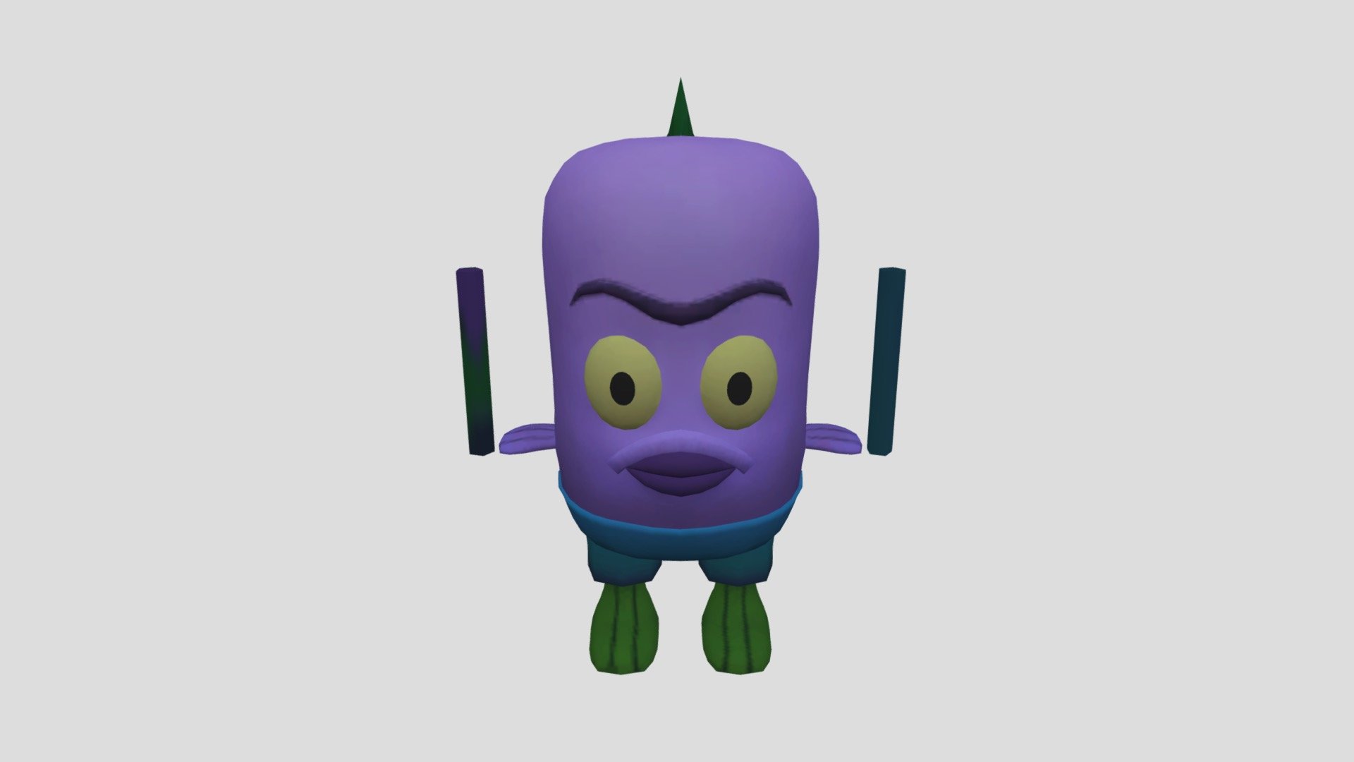 BFBBR - Fish D - Download Free 3D model by SMF Features Developed From ...