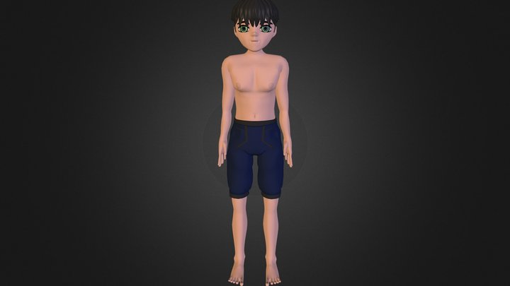 Anime Male Template 1 3D Model