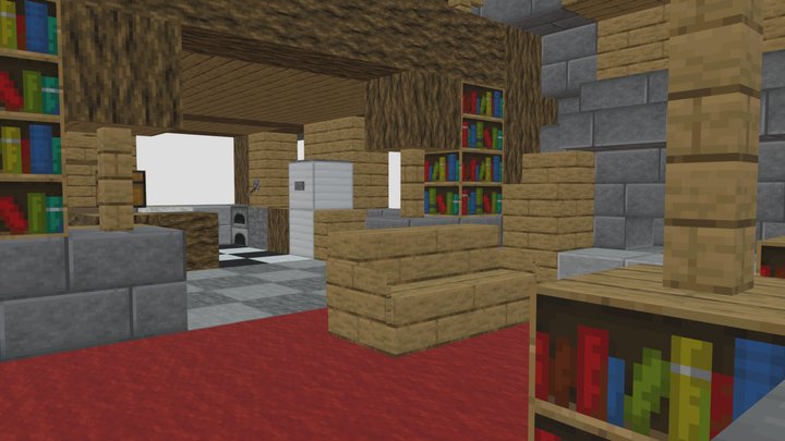 Minecraft medium house Bob Lennon (Updated) 3D Model