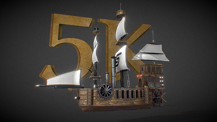 5,000 Followers (^v^) – Free 3D Model STL