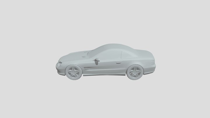 Mercedes SL 500 2005 lowpoly for 3D-printing