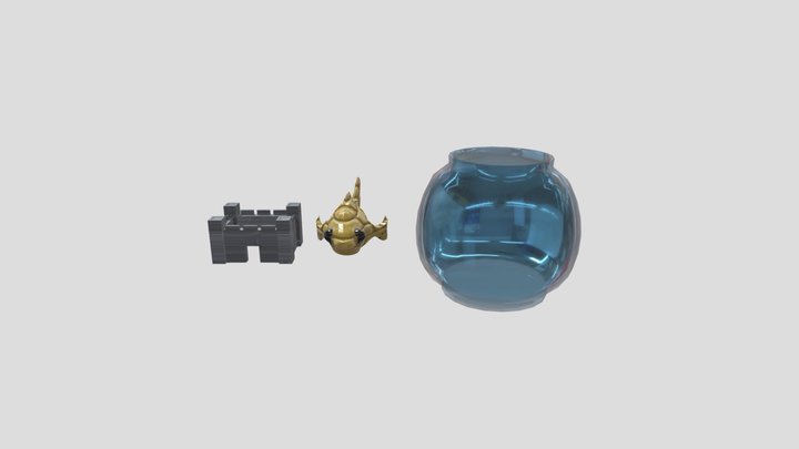 Challenge 07 - Fish,Castle,Bowl 3D Model