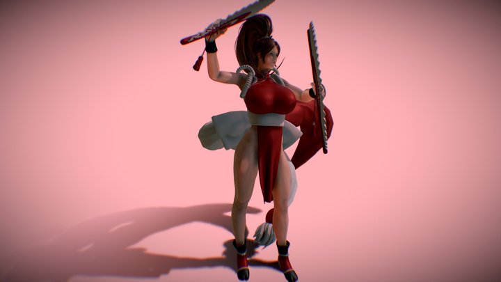 Mai Shiranui WIP 3D Model