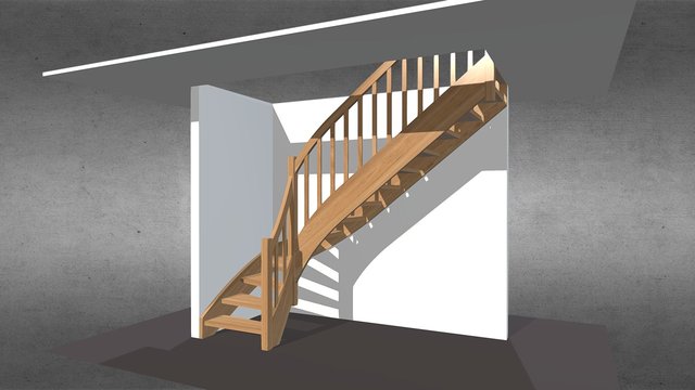 Treppe B 1C 3D Model