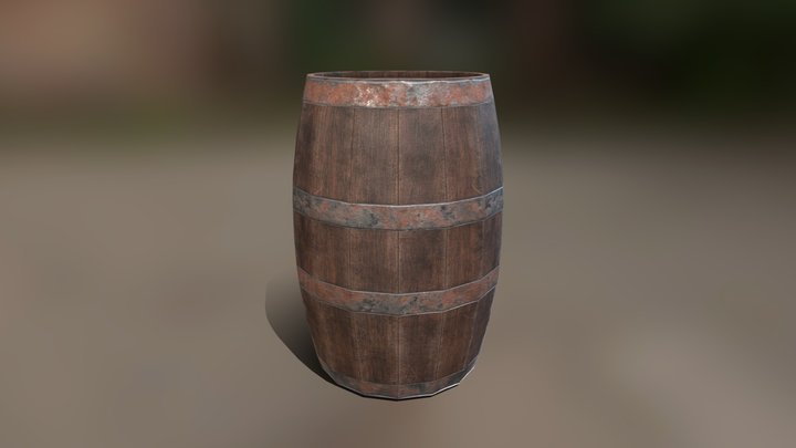 Barrel Low Poly Game Assets 3D Model