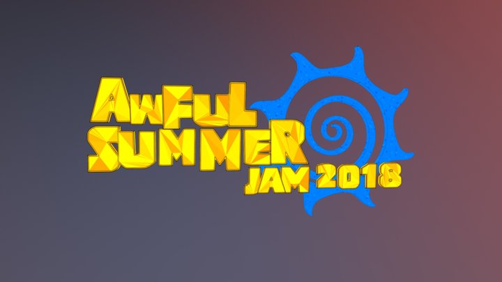 Awful Summer Jam 2018 Logo 3D Model