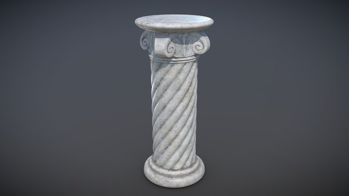 Doric Twist Pedestal 3D Model
