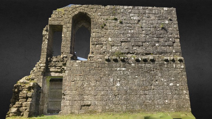 Morton Castle Ruin interior section 3D Model