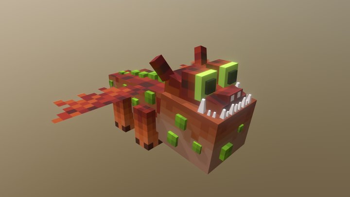 Gronckle Dragon Minecraft 3D Model