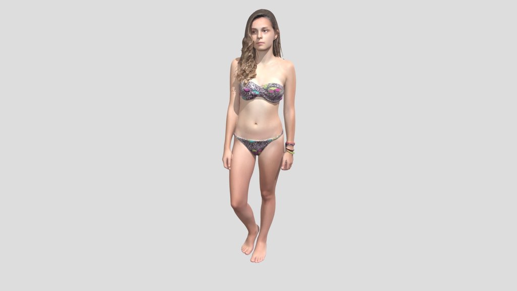 Leopard Print Bandeau Bikini Portrait