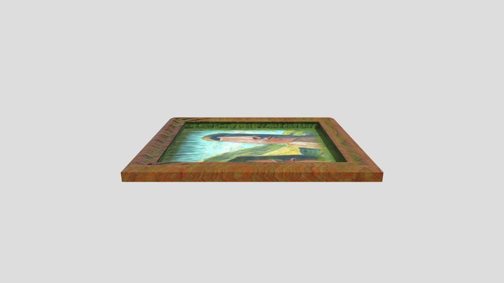 Bloody Frame with Moai's from Eastern Island 3D Model