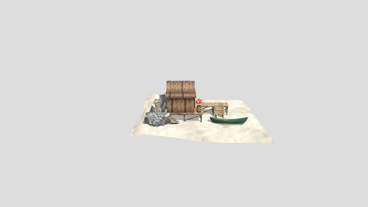 Fishing House 3D Model