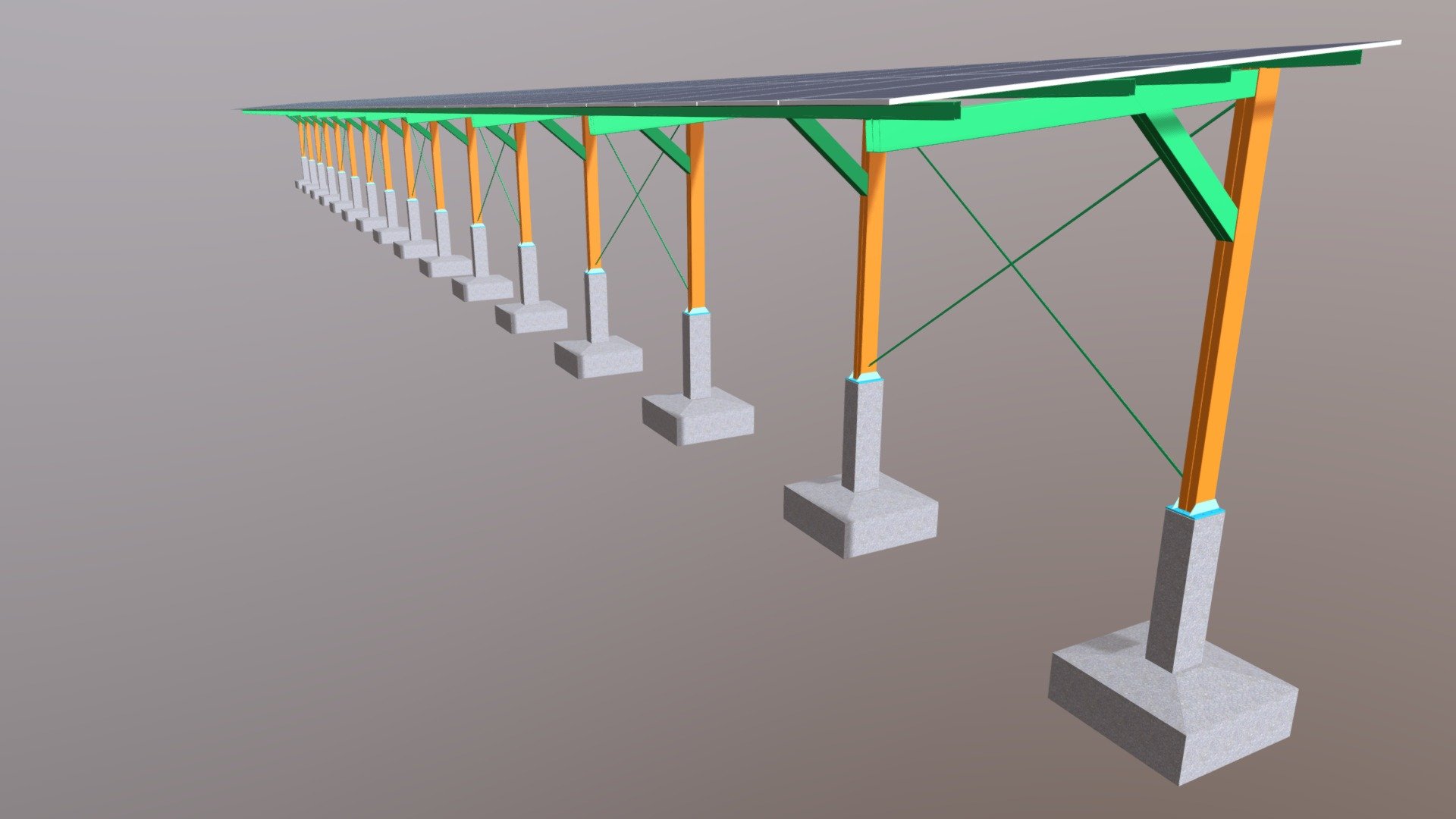 COB. SOLAR 4,58x76,54m - EST. AFYA - 3D model by engenhariametallo ...