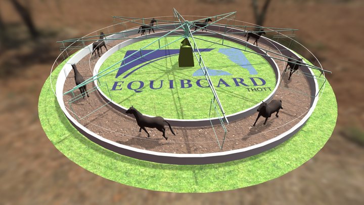 Caminhador Exercitador Equino EQUIBOARD 3D Model