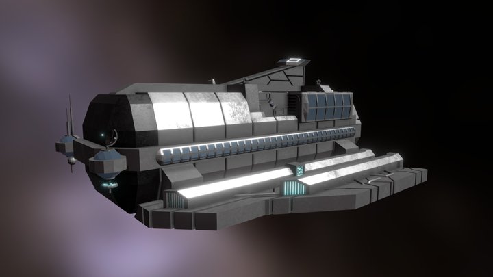R-9 Deep Space Shuttle 3D Model