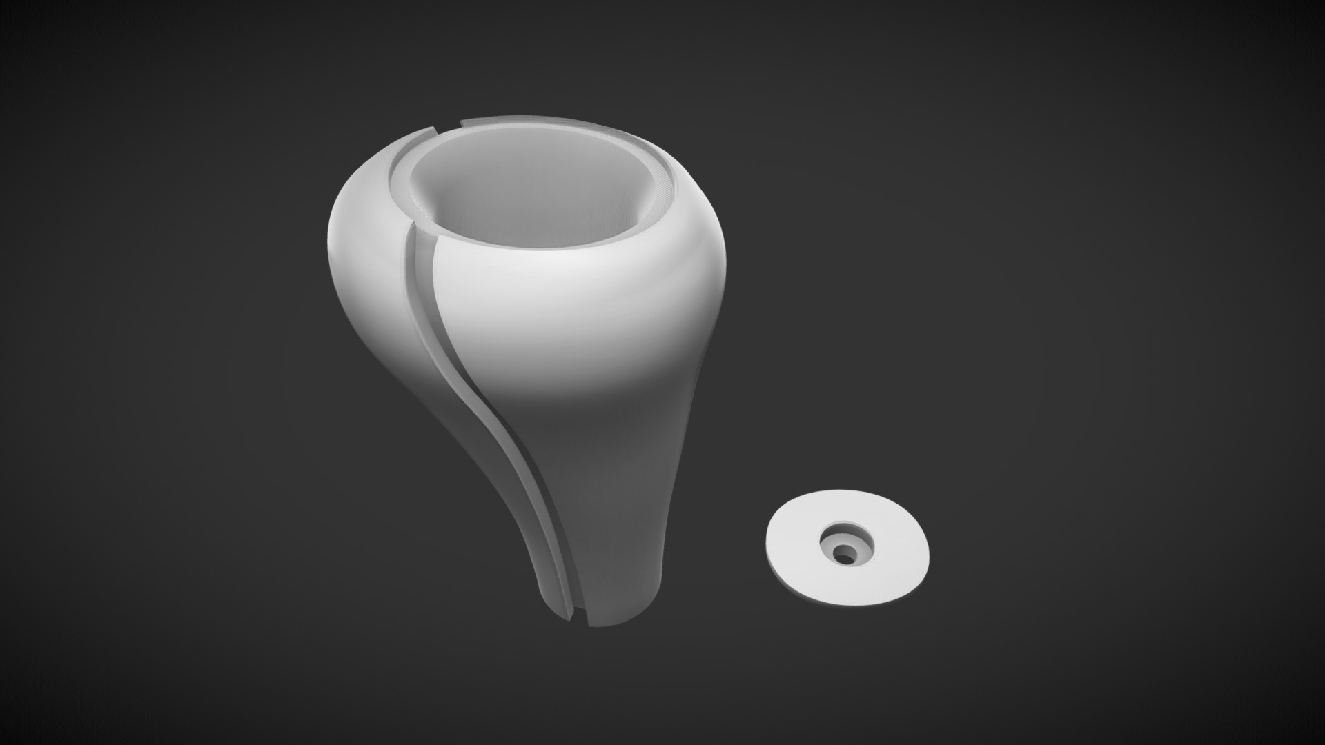 3D model E28 Gear Shift Knob 02 – 3D print - This is a 3D model of the E28 Gear Shift Knob 02 - 3D print. The 3D model is about a white lamp shade.