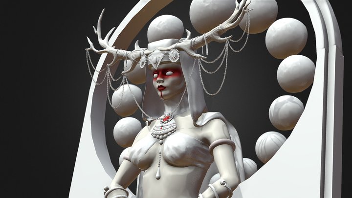 Animal Priestess 3D Model