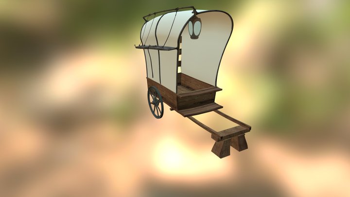 Medieval Horse Cart 3D Model