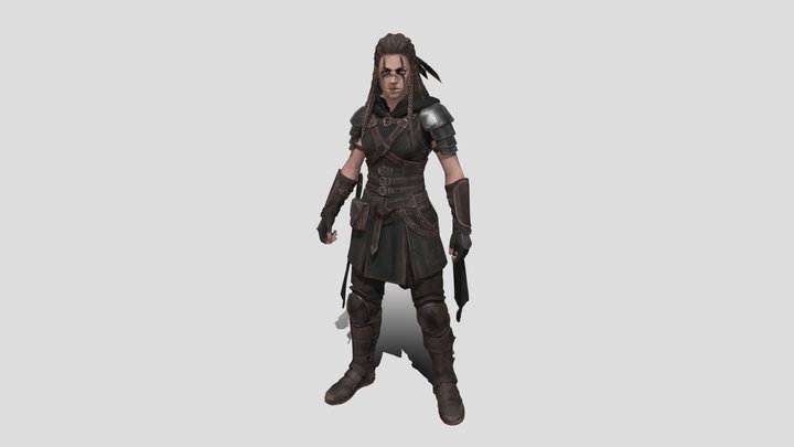 Low poly female charctor 3d model free – Kostenloses 3D-Modell STL