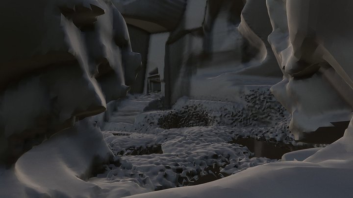 Cube and Cave 3D Model