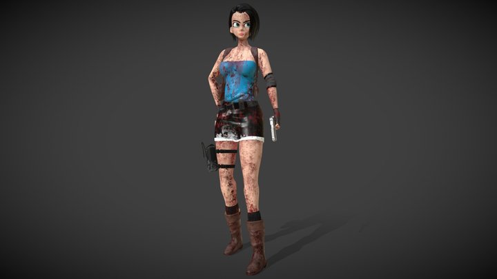 Jill Valentine (Bloody version) 3D Model