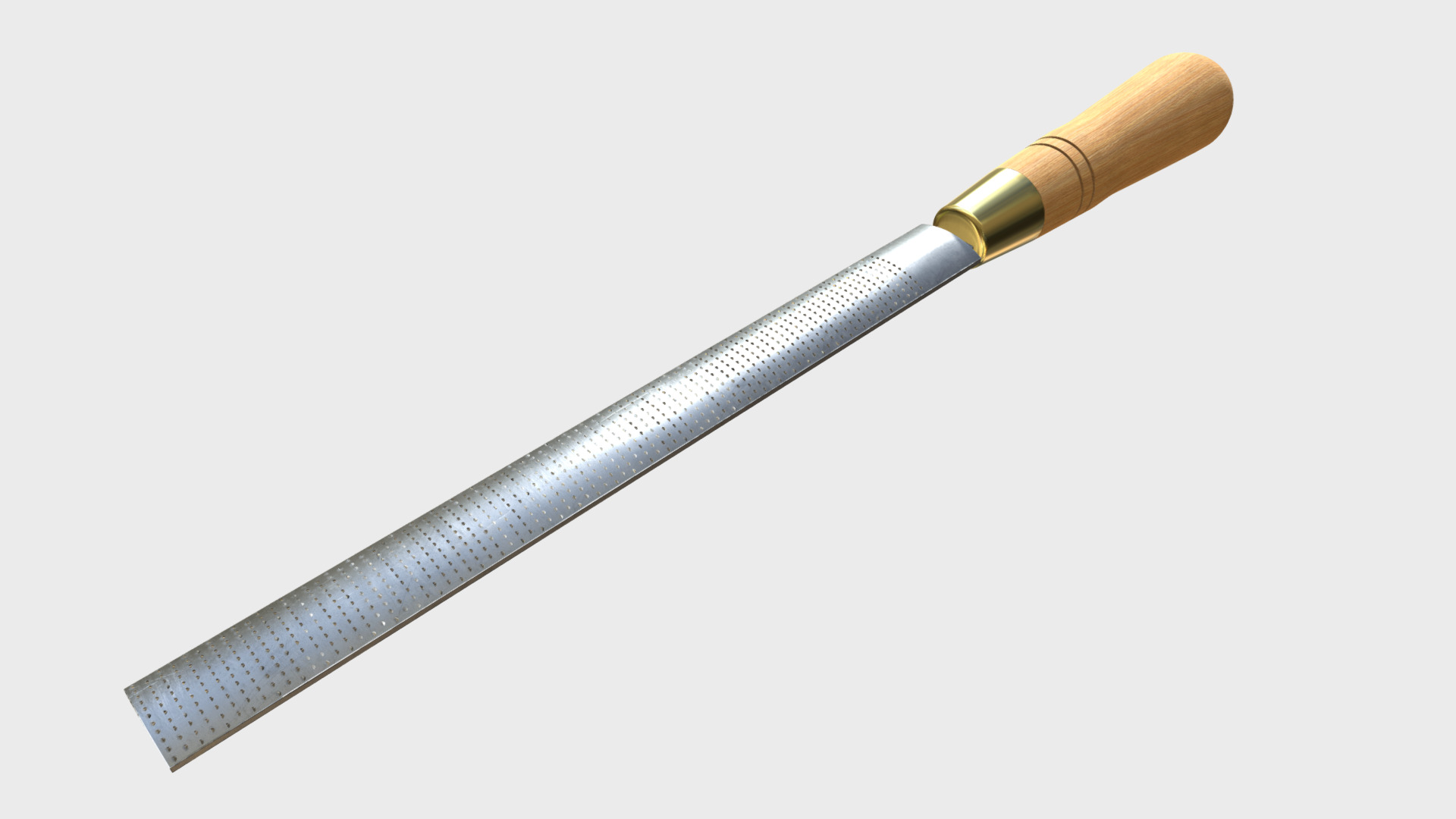 3D model Half round rasp - This is a 3D model of the Half round rasp. The 3D model is about a close-up of a pen.